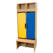 Two-door children wardrobe for a locker room